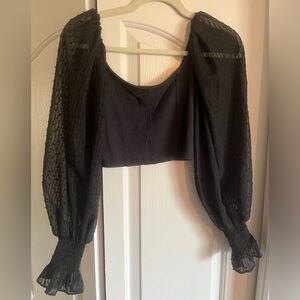 20% OFF BUNDLES! Urban Outfitters Cropped Blouse. Black. S